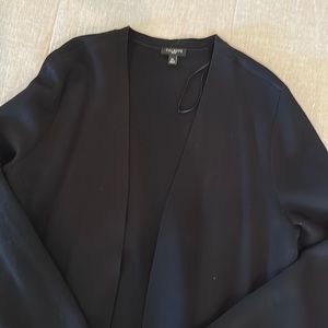 Talbots classic sweater top or black with white trim